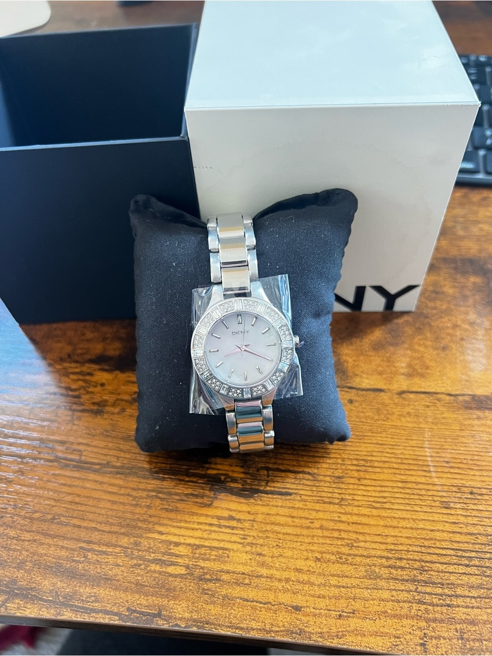 DKNY Silver-Tone Stainless Steel Bracelet Watch